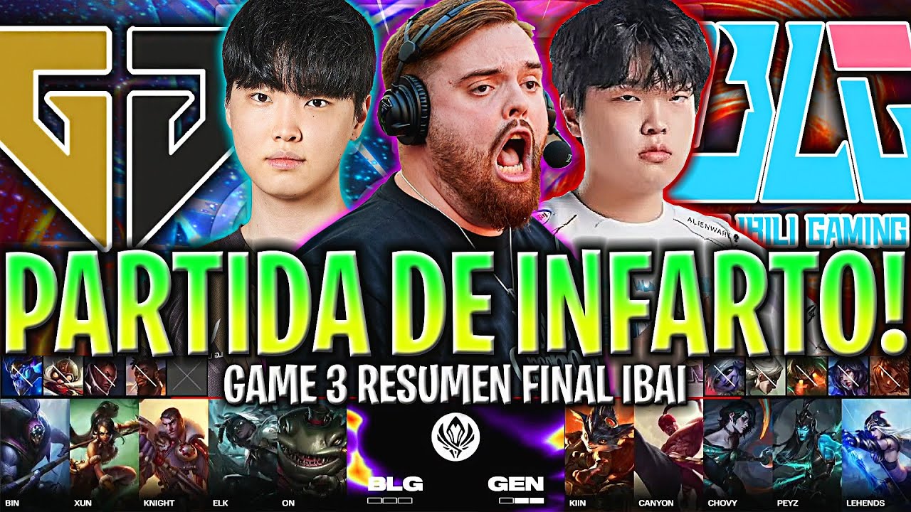 PARTIDA DE INFARTO EN LA FINAL DEL MSI! | GEN vs BLG Game 3 GRAN FINAL MSI 2024 ESPAÑOL IBAI LVP