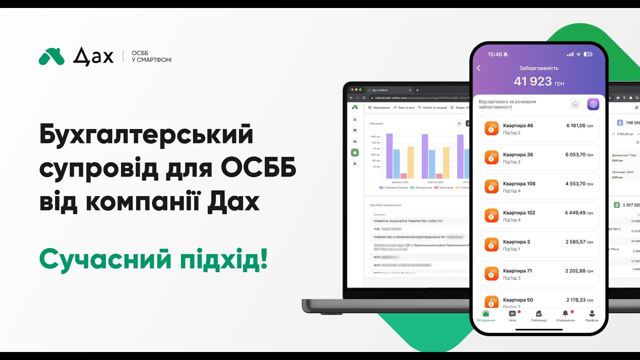 Вебінар «Бухгалтерський супровід для ОСББ від компанії Дах.Сучасний підхід!