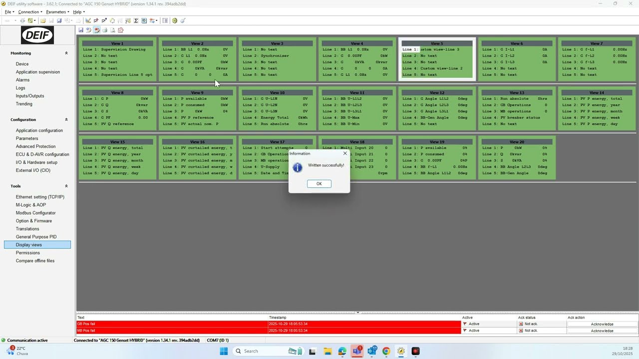 14 - COMO INCLUIR O NOME DA SUA EMPRESA E CONTATO NO DISPLAY DO AGC DEIF