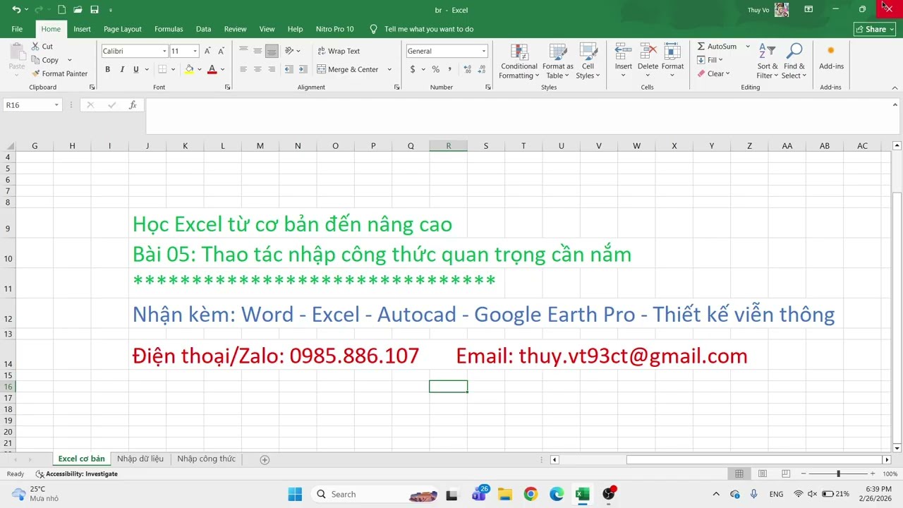 Bài 05: Thao tác nhập công thức quan trọng cần nắm trong Excel | Thủ thuật không thể bỏ qua