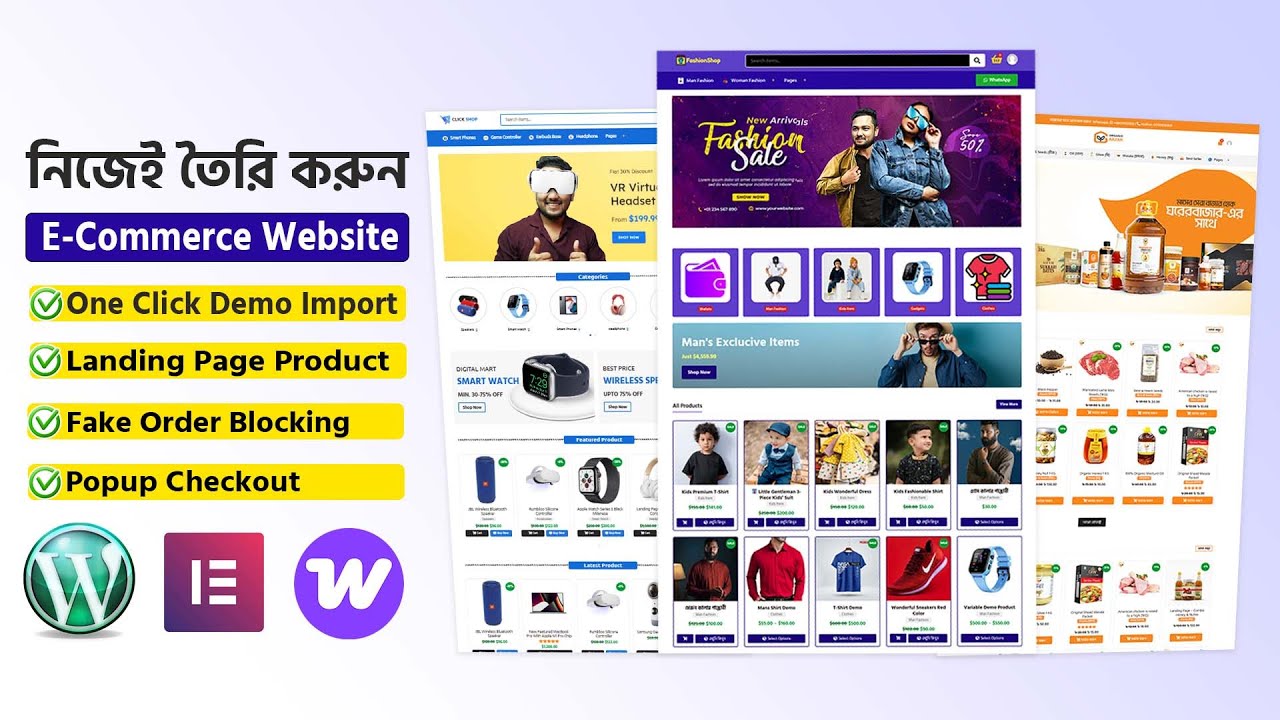 How to Create an eCommerce Website with Wordpress | WooCommerce Tutorial | Click Shop Theme Tutorial