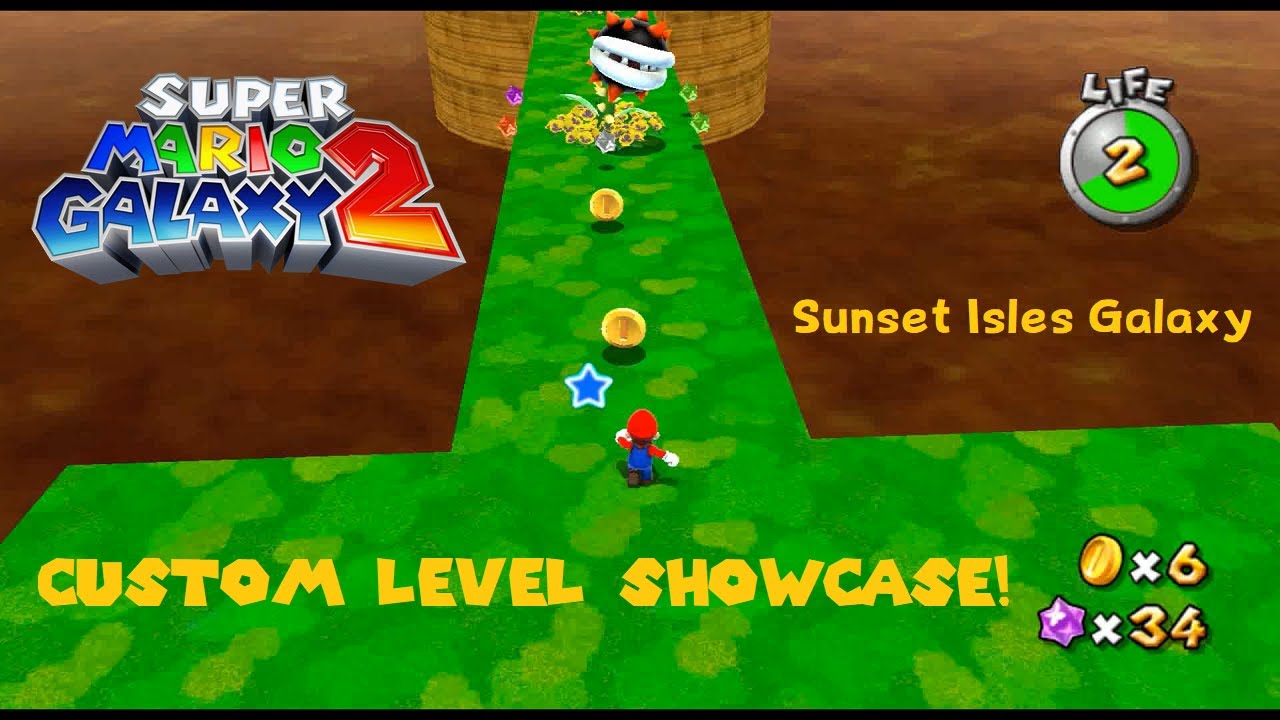 SMG2 Custom Level Showcase - Sunset Isles Galaxy