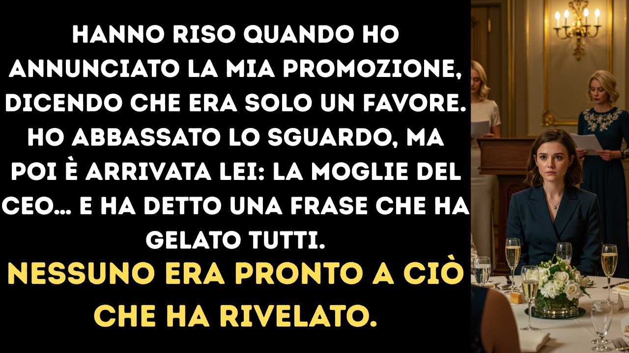 Hanno deriso la mia promozione a tavola — poi la moglie del CEO ha smascherato loro nipote.