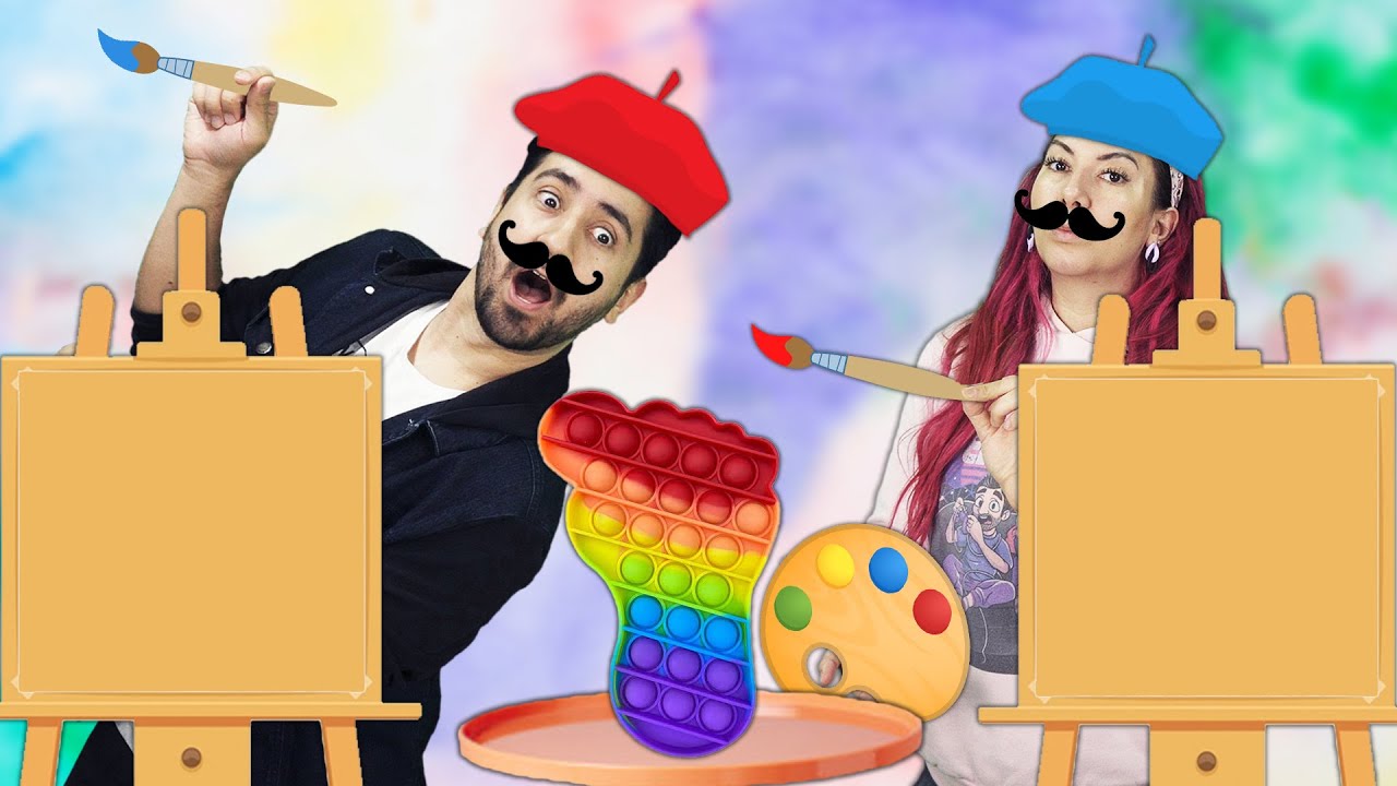 PINTANDO COM TRÊS CORES OBJETOS REAIS | Gabriel e Shirley 2.0