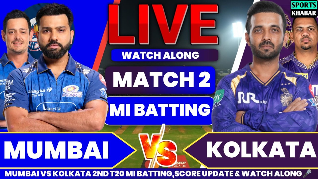 🔴Mi vs Kkr 2nd T20 IPL 2026 MI BAT | Mumbai vs Kolkata Live Match Analysis & Fan Discuss🎤