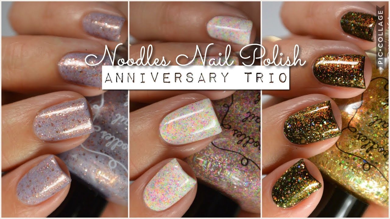 Swatches || Noodles Nail Polish Anniversary Trio | Rikki's Nails