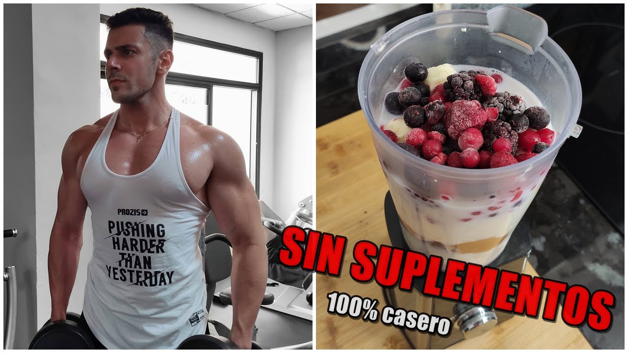 BATIDO CASERO PARA GANAR MASA MUSCULAR | SIN SUPLEMENTOS | ALTO EN PROTEÍNAS