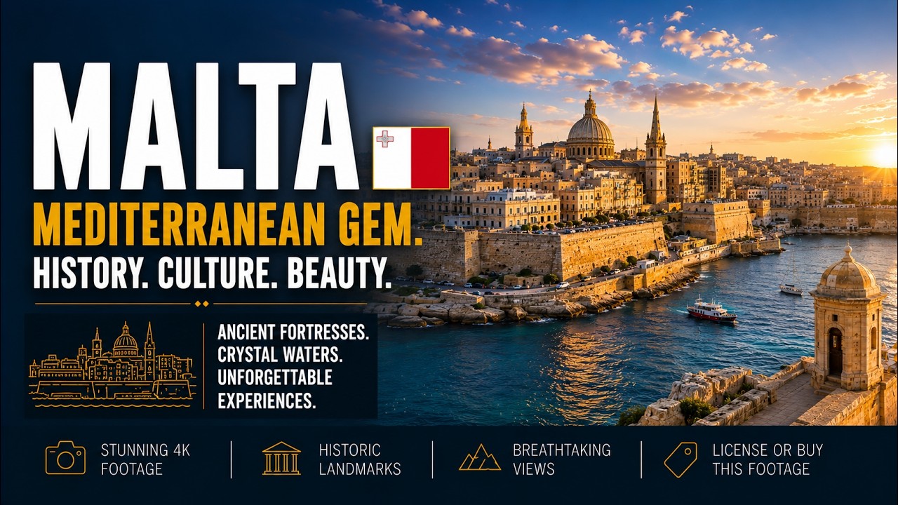 Malta 🇲🇹 【4K】 Aerial Cinematic Drone Travel Video