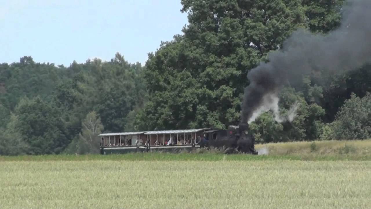 DWA CZESKIE PAROWOZY WĄSKOTOROWE -- Třemešná - Osoblaha  21.06.2014r
