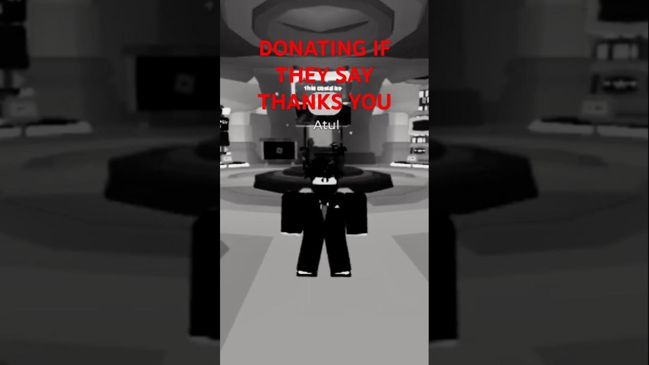 If they say thank you they get more! #roblox #shorts #robux #hazem