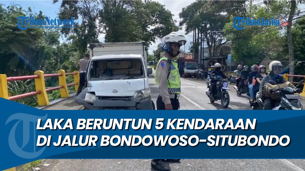LAKA BERUNTUN, 5 Kendaraan di Jalur Bondowoso Situbondo, 3 Orang Dibawa ke Puskesmas