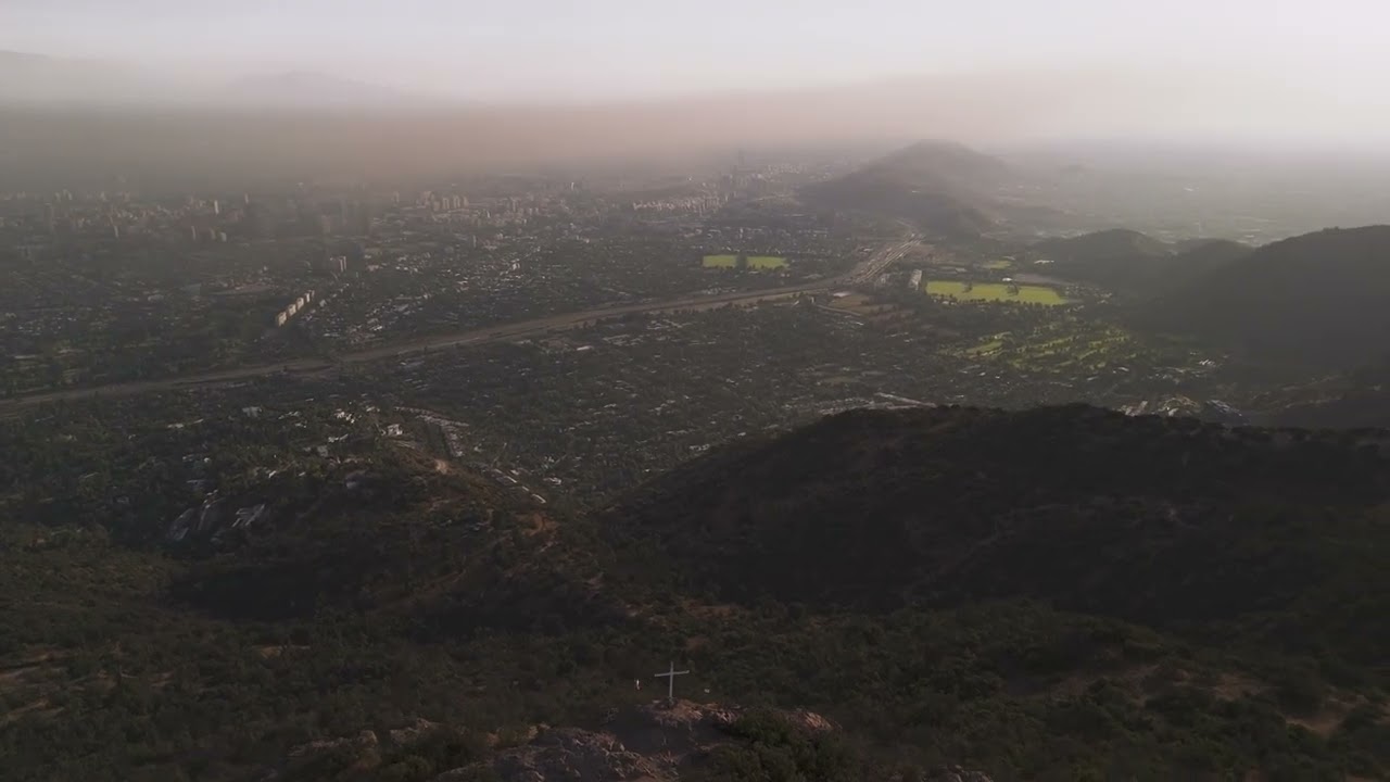 Cerro Manquehue, Santiago de Chile 4K drone footage