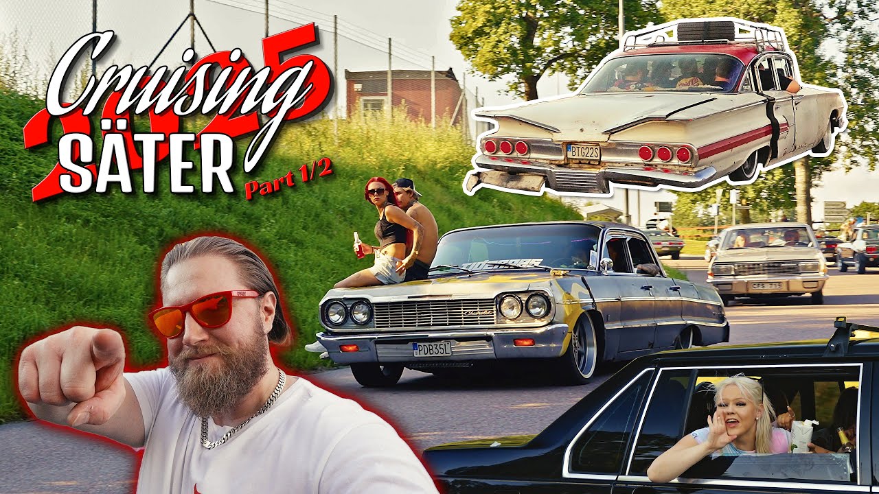 Säter Cruising 2025 Pilsnerbilar & Party (Part 1/2) Nostalgidagarna 