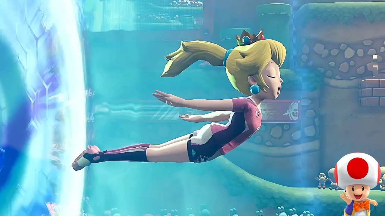 Mario Strikers: Battle League Quick Battle Peach Rosalina Toad and Toad