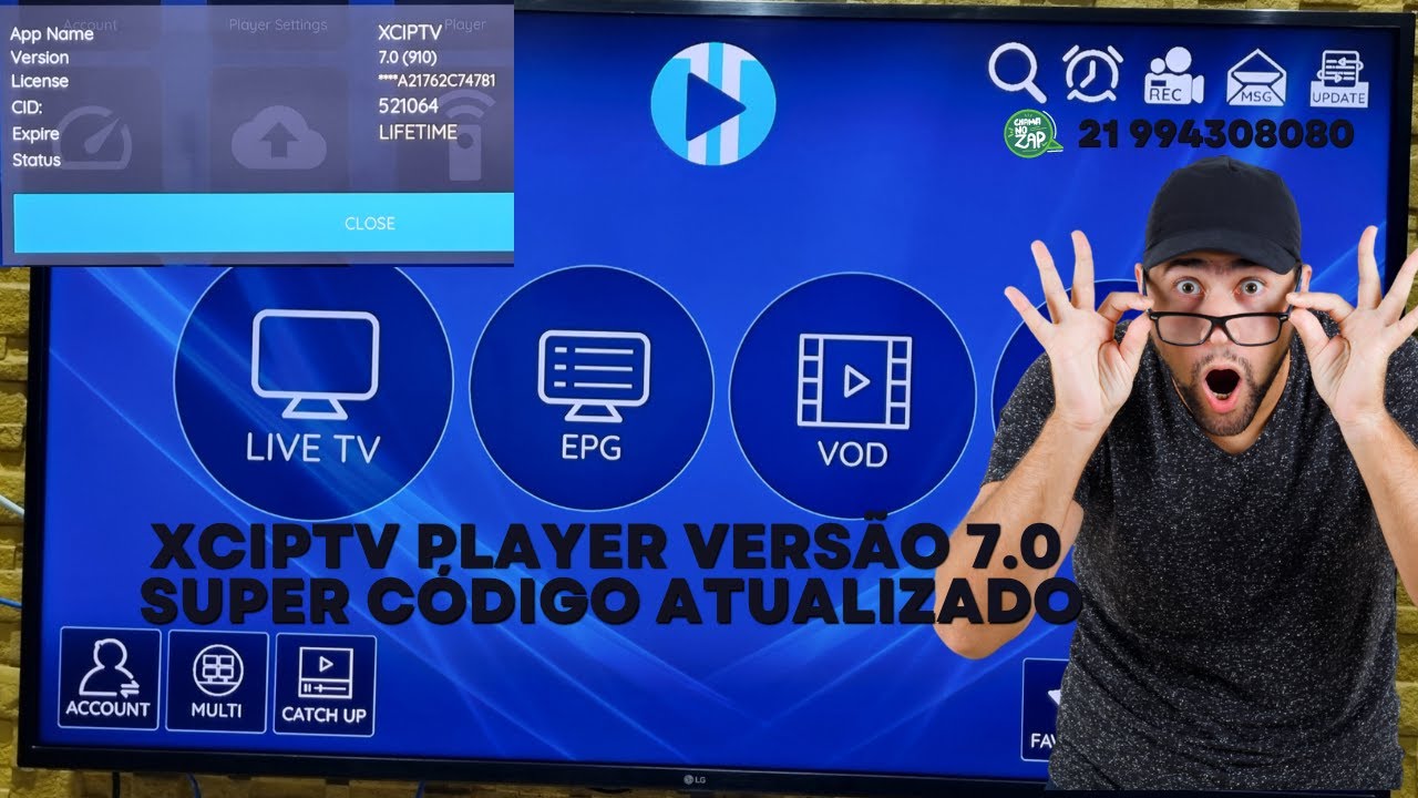 ATUALIZAÇÃO XCIPTV PLAYER 7.0 - SUPER CÓDIGO