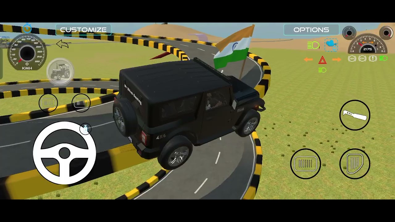 Thar 4X4 को नचाते हुए और ऊपर चढ़ाते हुए। Indian Vehicles Simulator 3d Game #MrShivaGaming