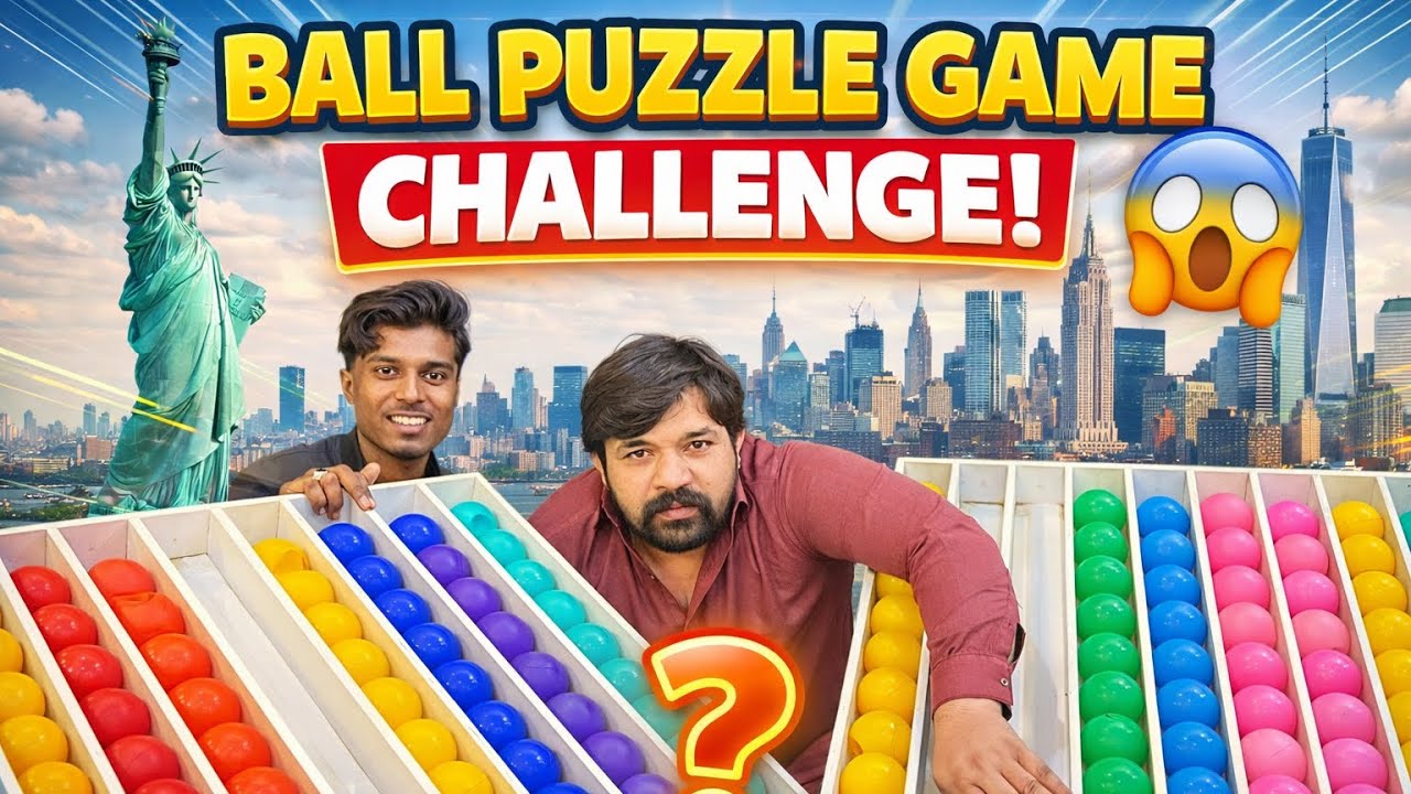 2 Players Ball Puzzle Challenge 🇺🇸 | Who Will Win? 😱