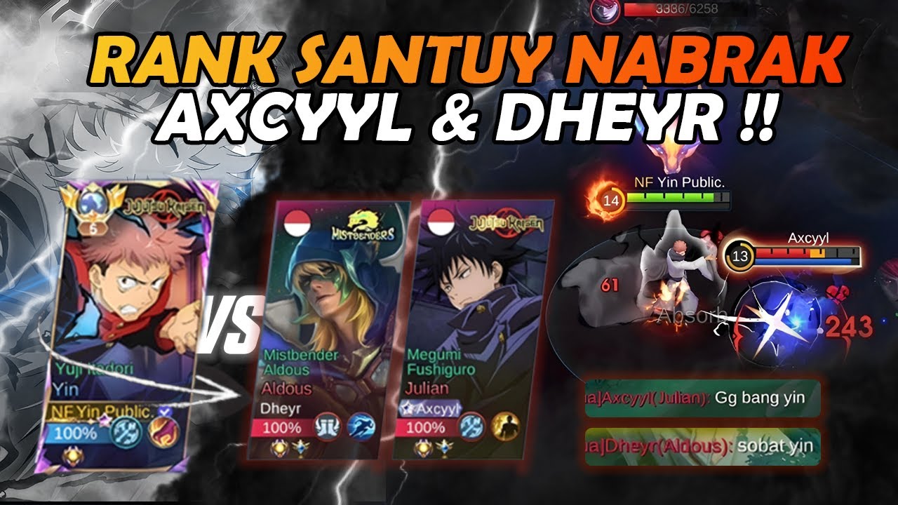 LAGI RANK SANTUY NABRAK AXCYYL& DHEYR KENA BANTAI - MOBILE LEGENDS