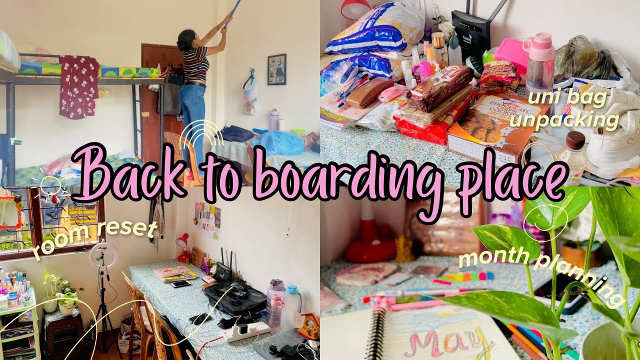කාලෙකින් ආයම බෝඩිමට🥹|Boarding life🎀🌷| My Uni bag🫣☘️ 