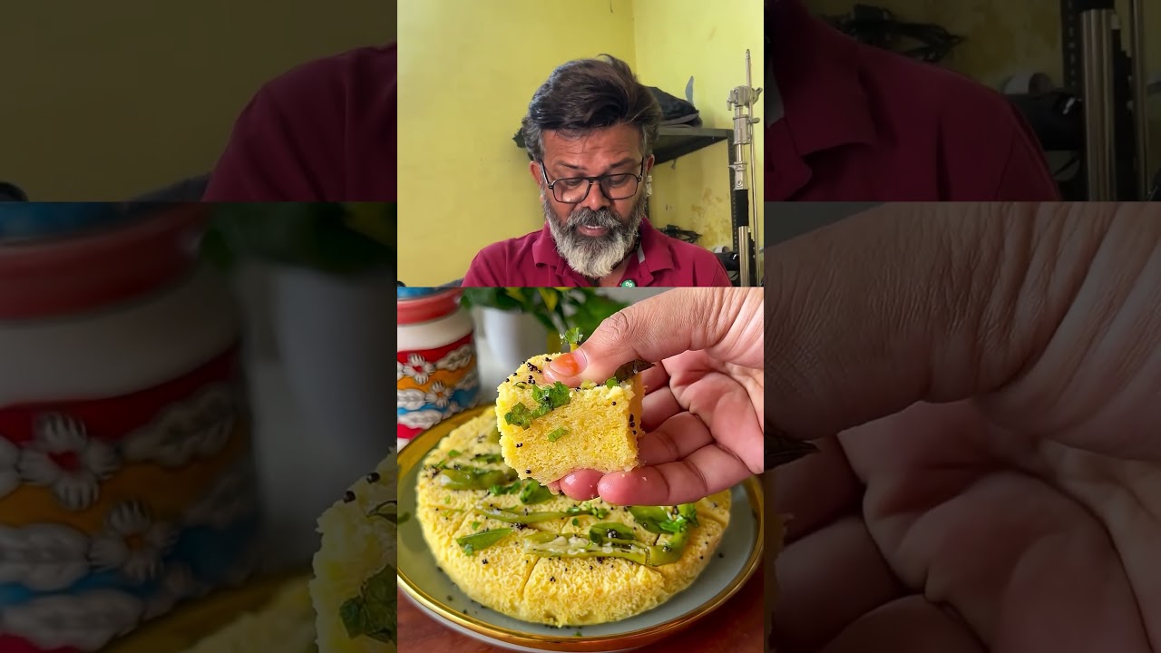How to eat Khaman #khamandhokla