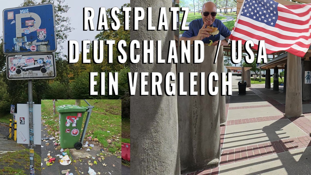 Rest Area Florida 🇺🇸 versus Rastplatz Deutschland.  Ein erschreckender Bild-Vergleich