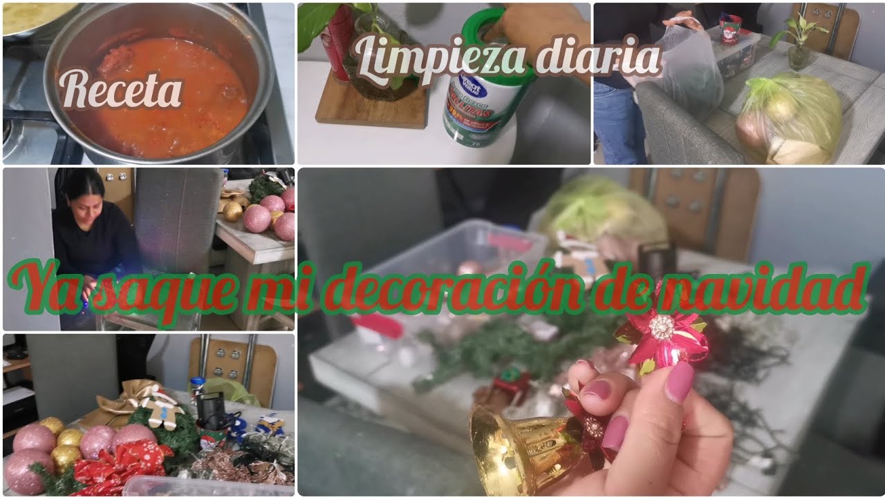 Ya saque mi decoración para este año🎄, que voy a dejar y que no+comida y limpieza diaria 🧽🙅🏻‍♀️