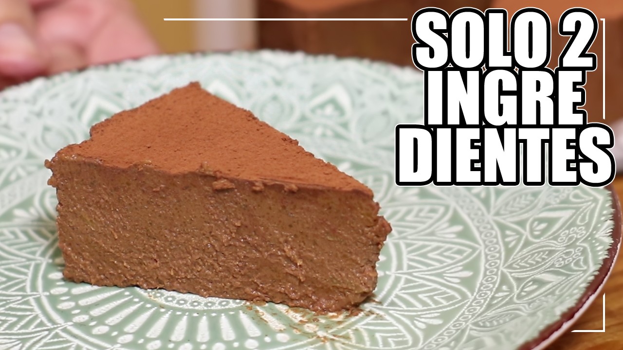 PASTEL SOLO 2 Ingredientes  | ¡SIN HORNO, SIN AZÚCAR, Fácil y Rápido!