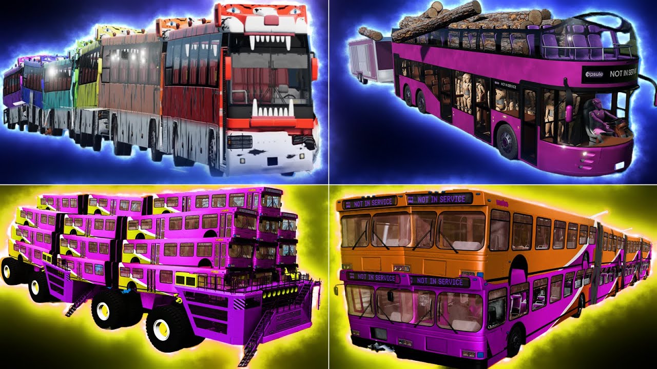 Belaz, Teeth Monster, Logging, and 2x2 Articulated Buses Sound Variations