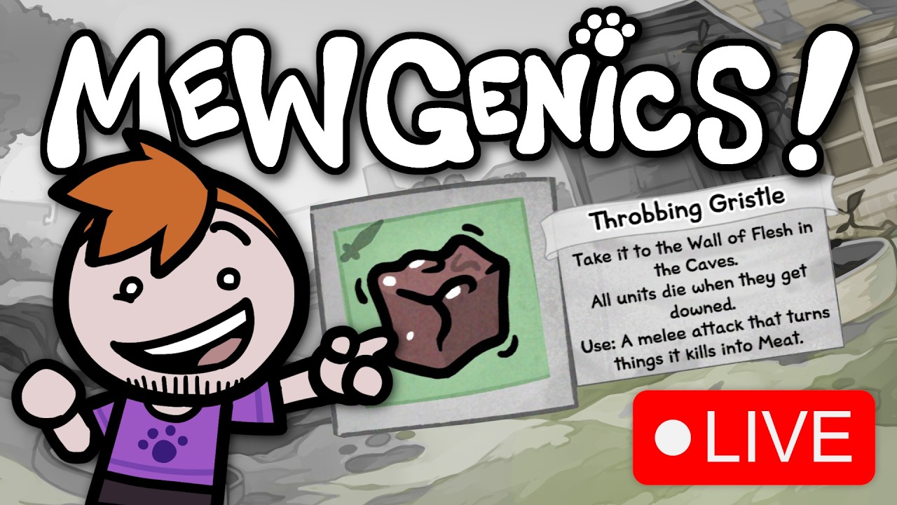 Trying the Tinkerer class + Cube of Meat Quest in Mewgenics!