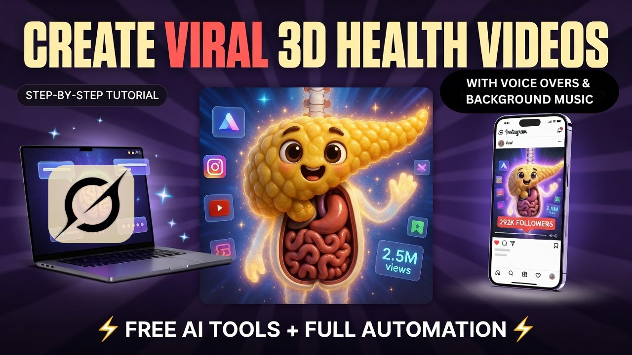 I Created VIRAL 3D Health Videos in 30 Minutes Using FREE AI