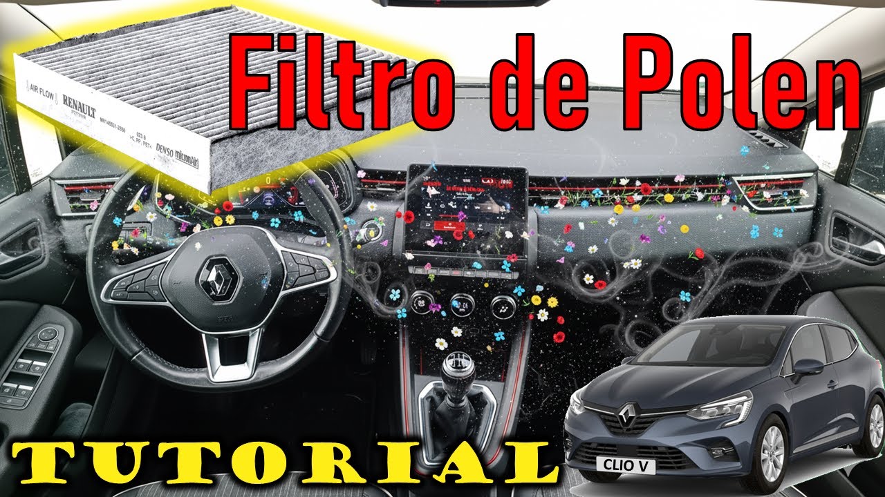 🇪🇸 Cambiar el filtro de habitáculo - Polen - Calefacción - Climatización - Renault Clio 5 - Tutorial