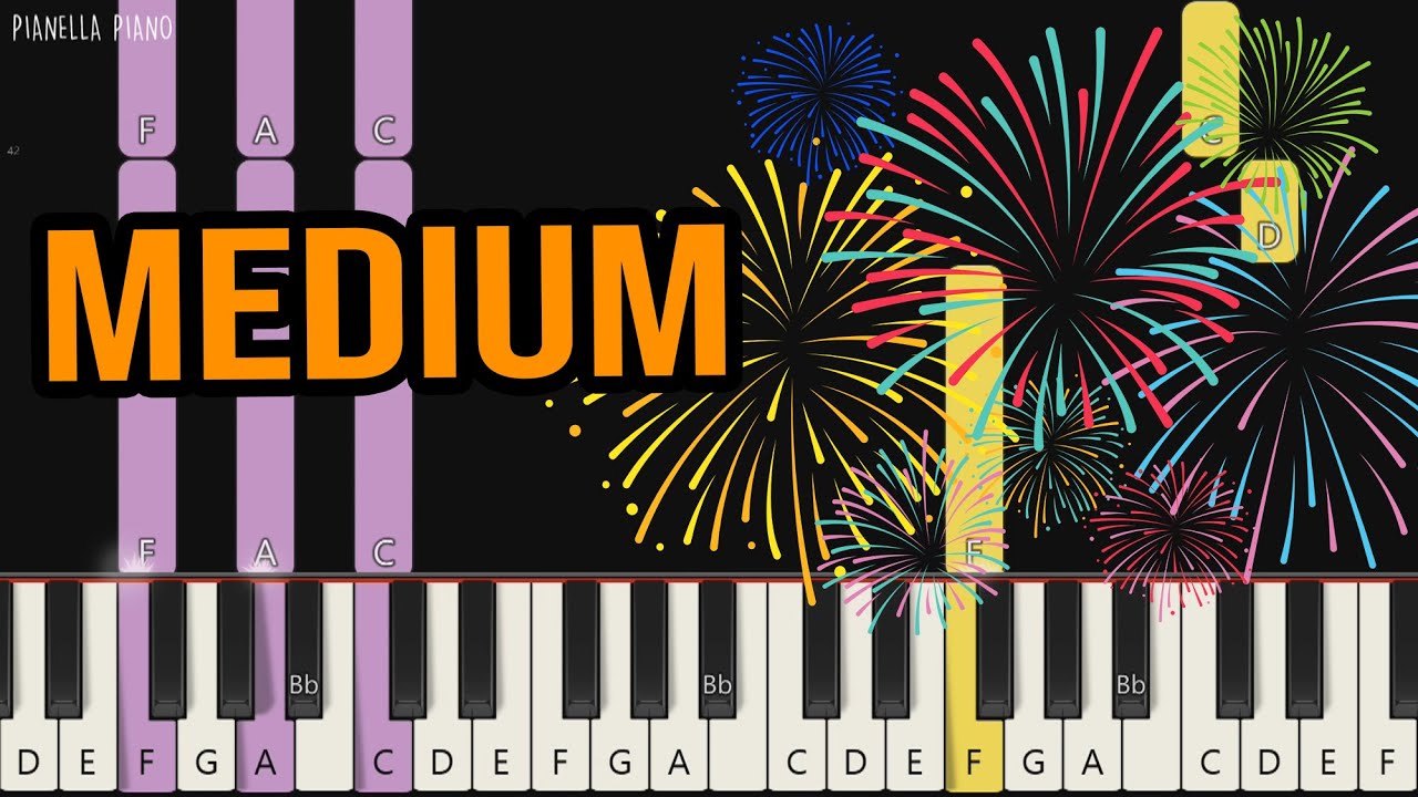 Auld Lang Syne | MEDIUM Piano Tutorial by Pianella Piano