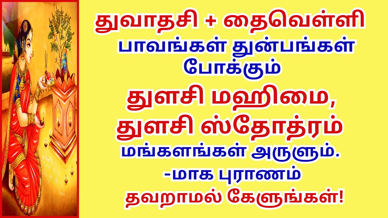 துளசி மஹிமை பாவங்கள் துன்பங்கள் போக்கும் துளசி ஸ்தோத்ரம் மங்களங்கள்அருளும் மாகபுராணம் Thulasistotram