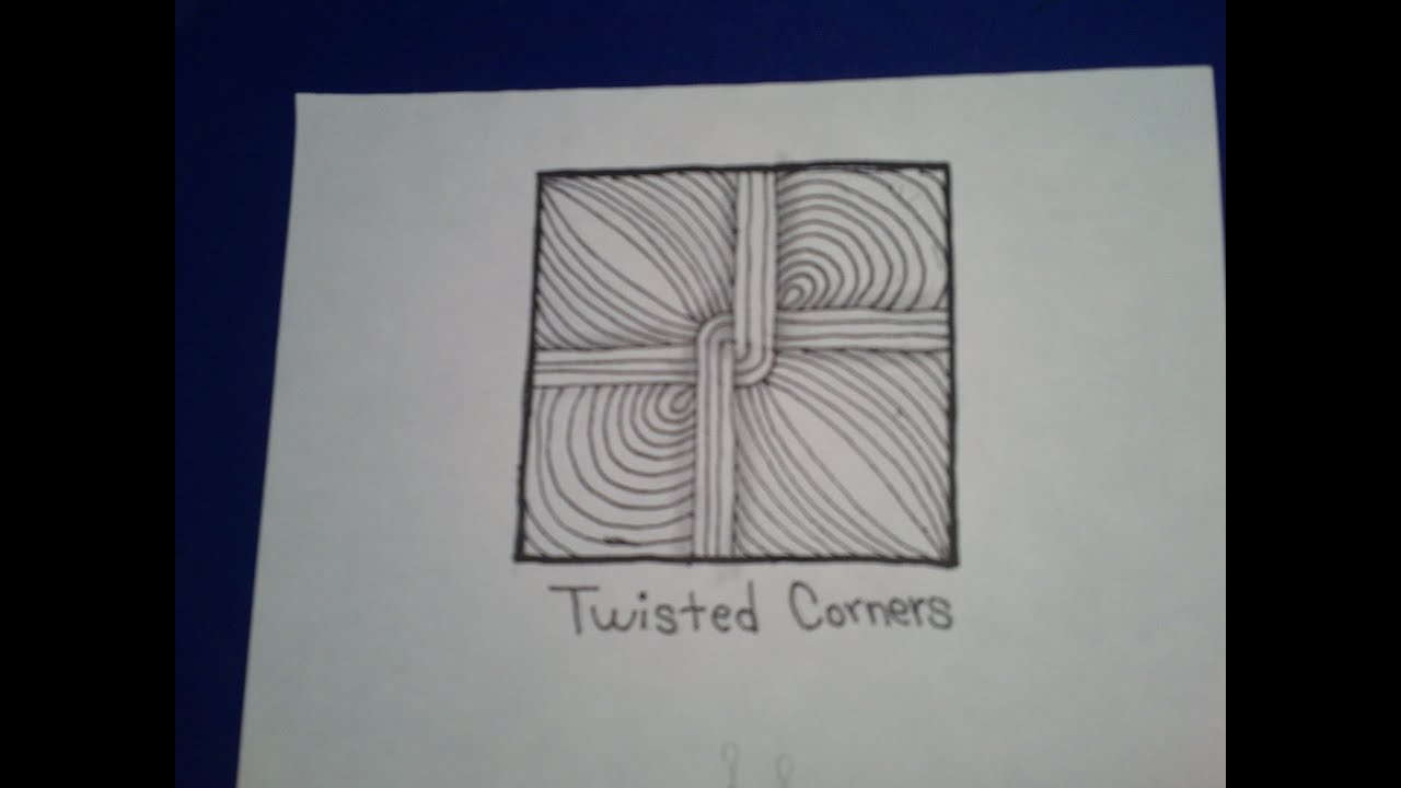 Zentangle Pattern  Twisted Corners