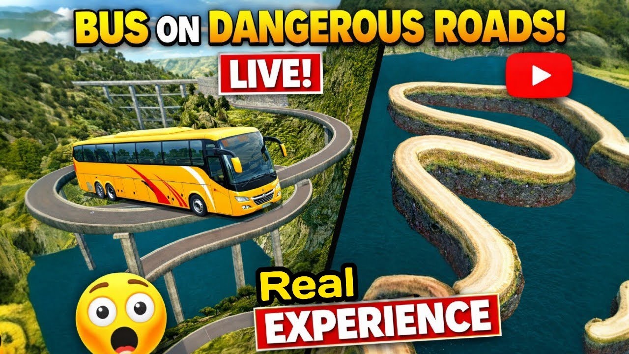 🔴 Bus Simulator LIVE Gameplay 😱 | Driving on World's Most Dangerous Roads