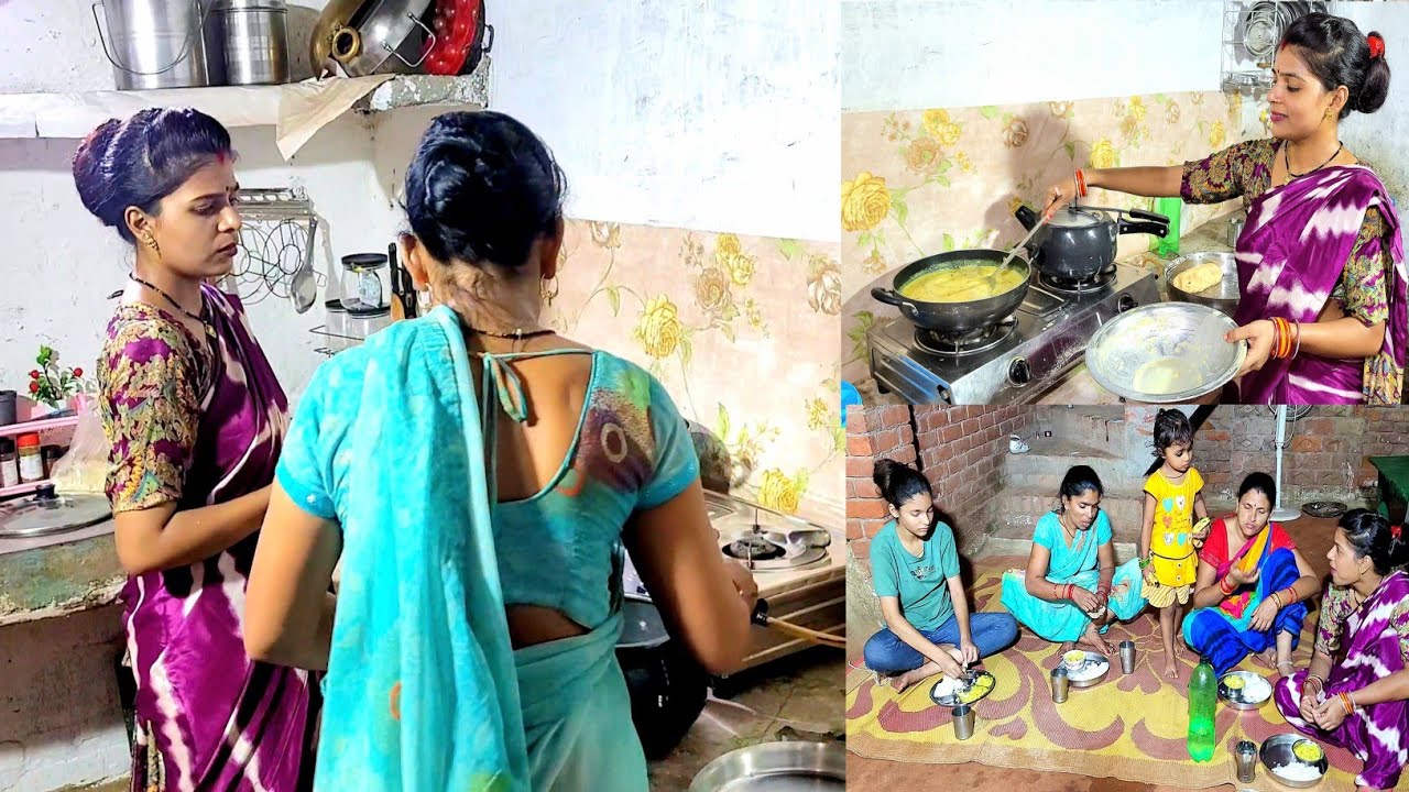 आज इतने दिनों बाद दोनों👩‍❤️‍👩 बहने मिलकर क्या बना रही है🍲ये पल बड़ी मुश्किल से मिलते है#villagekilife
