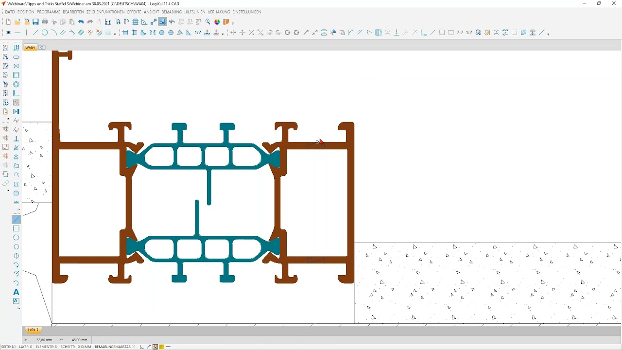 Fassaden mit Eins&auml;tzen - LogiKal CAD Teil 2 - Webinarreihe Tipps und Tricks Folge 17