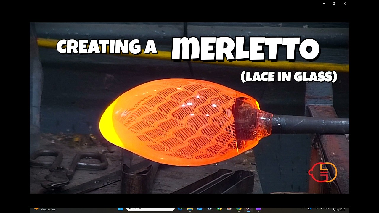 Lace in Glass (Merletto) Glassblowing Narrated Process
