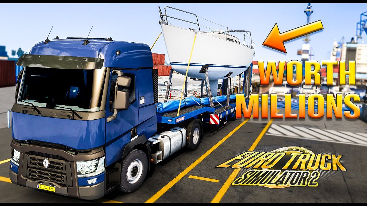 Transporting a Luxury Yacht in ETS2 | Esbjerg to Odense