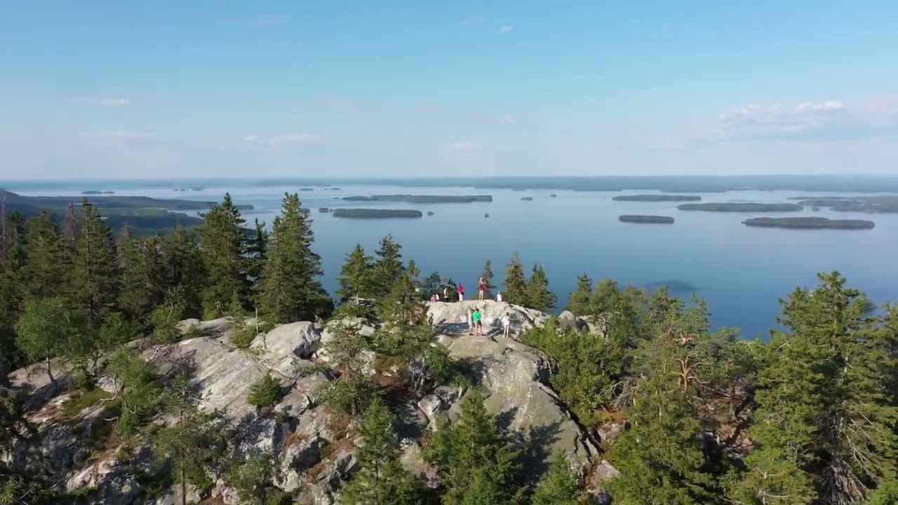 Lake Pielinen Finland  Aerial View 4K Full HD