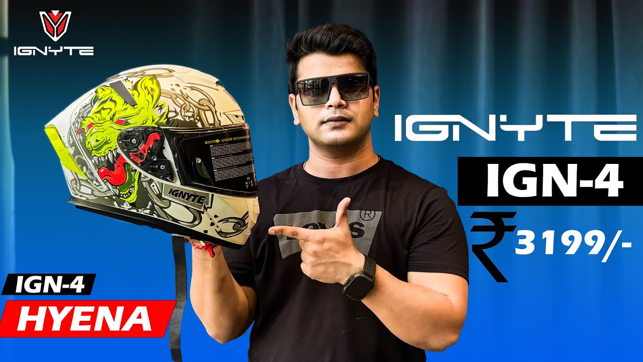 Most Value for Money Helmet Ignite IGN-4 Hyena😍 Best Helmet Under 3000? Better Than Axor & SMK?