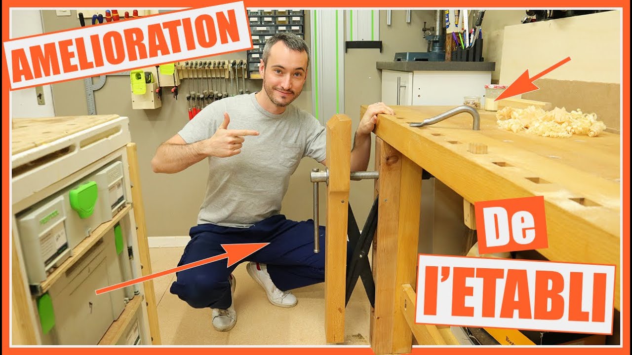 Am&eacute;lioration de l&rsquo;&eacute;tabli ! Installation d'un valet et d'une presse verticale