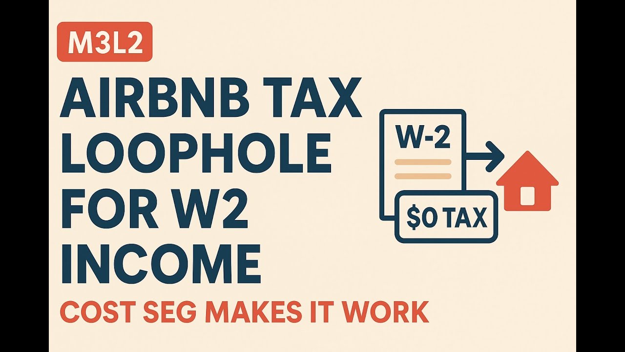 M3L2 Лазейка в налогообложении краткосрочной аренды: как высокооплачиваемые работники с формой W2...