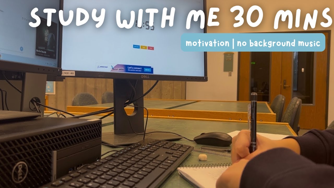 30 Minute Study With Me | Focus Session | College Library | Finals Motivation