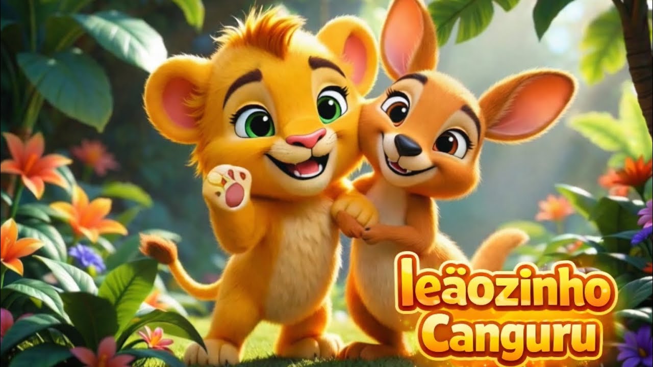 🦁🦘 Leão e Canguru na Floresta Encantada |Musica animada infantil🌳🎶