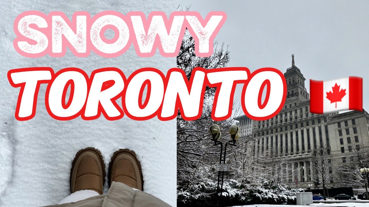 Toronto Snow Walk 4K | Winter Walking Tour with Relaxing Music 