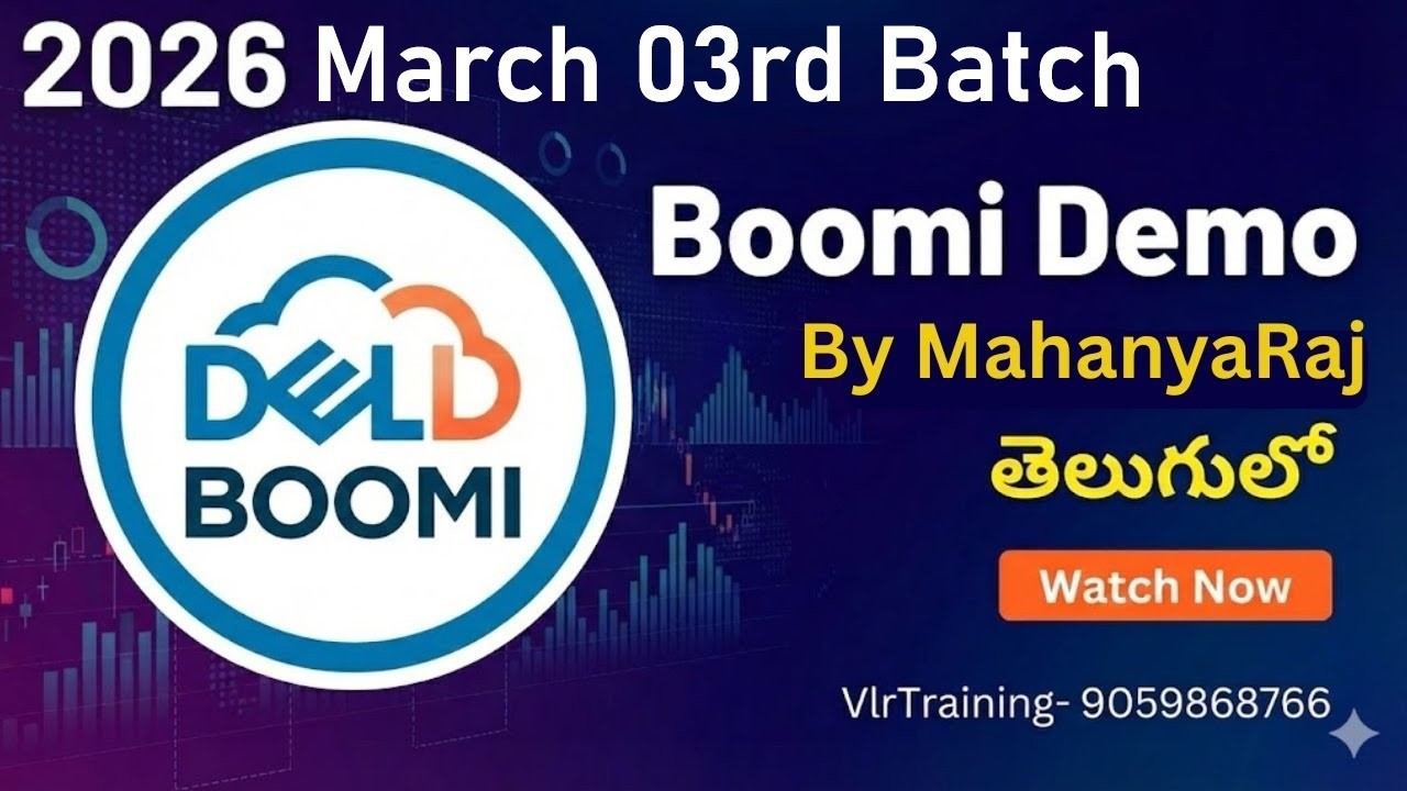 Dell Boomi demo in Telugu By MahanyaRaj  2026   Vlr Training 9059868766