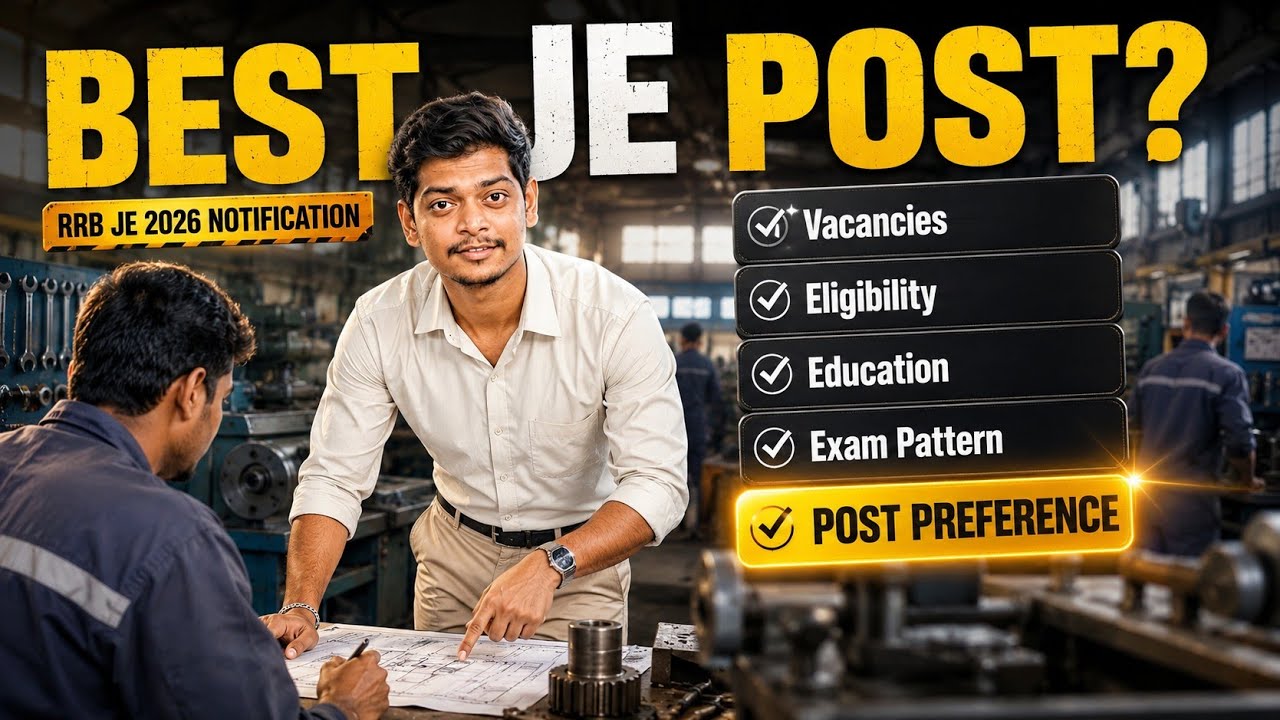 🚨RRB JE 2026 notification full details💯|Post preference📝-Mechanical,Electrical,civil & ELECTRONICS✅️