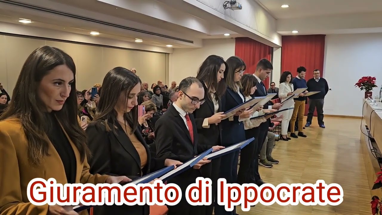 Oristano. Il giuramento di Ippocrate dei giovani medici neolaureati