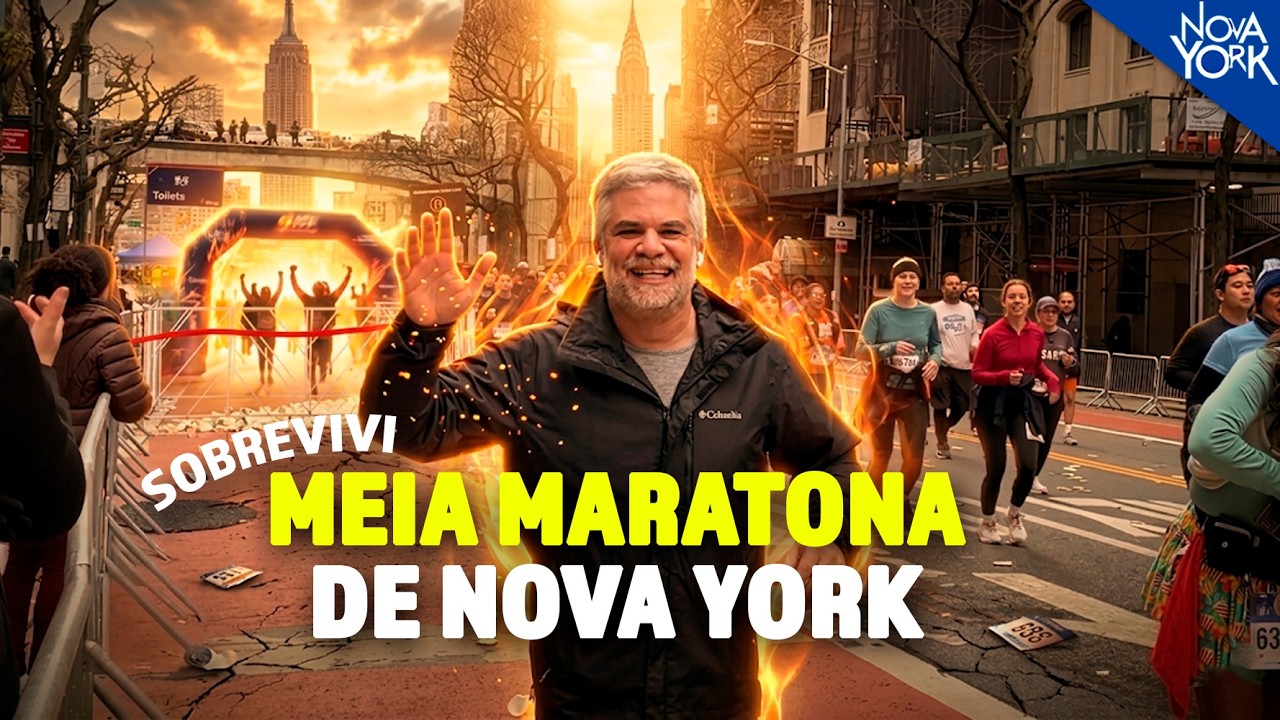 Sobrevivi &agrave; MEIA-MARATONA de Nova York 2026! 😅 🏃🏻&zwj;♂️ 